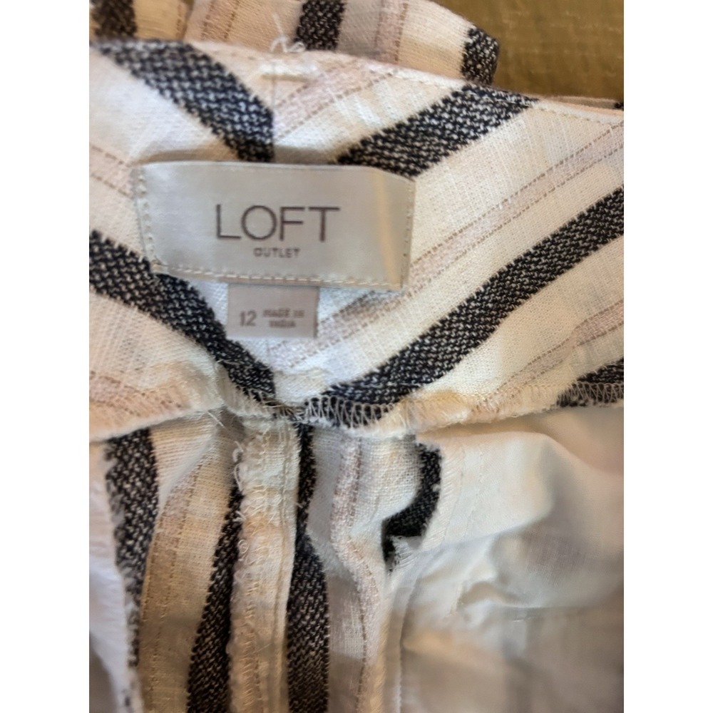 LOFT Women's Striped Shorts Size 12 - Picture 5 of 6